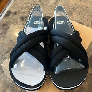 Ugg Everlee black nylon sandals